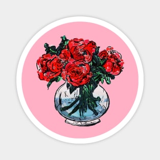 Red Roses Magnet
